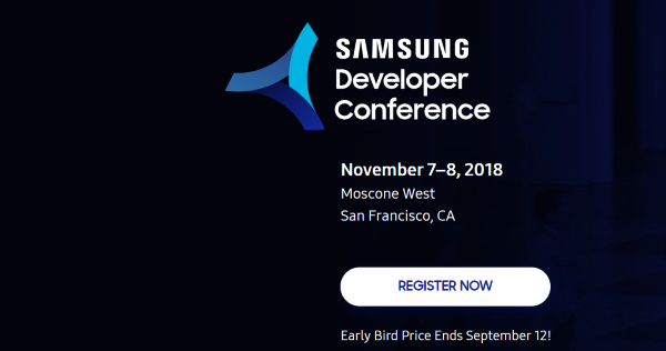 Registration for the Samsung Developer's Conference, 2018