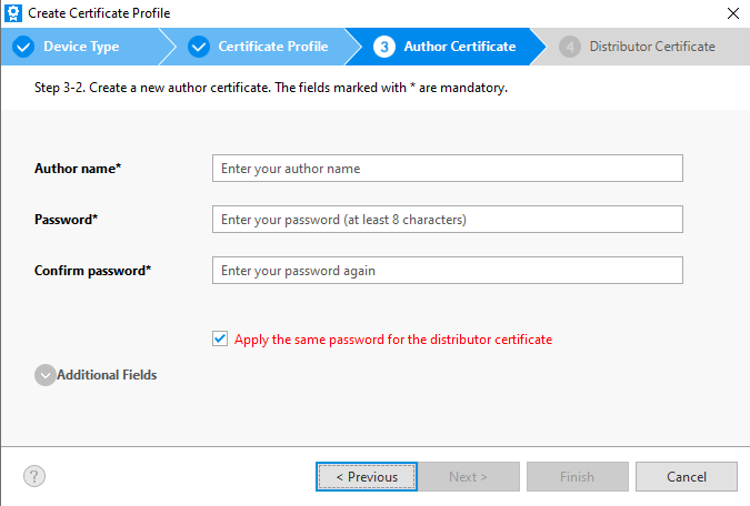 TizenAuthorCertificateInformation