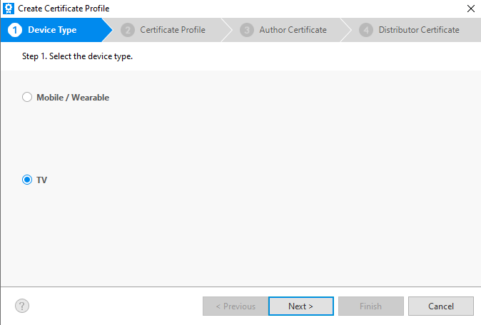 TizenDCertificateeviceType